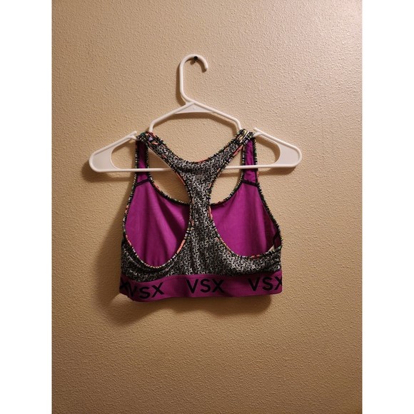 Victorias Secret Victoria Sports Bra M Multicolor Geometric THE PLAYER Racerback - Picture 2 of 4
